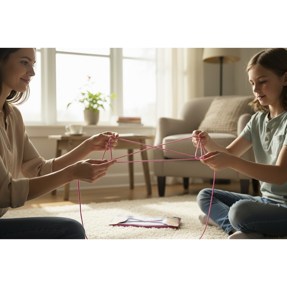 Lagoon Cat's Cradle String Game Kids OS Pink Brand New Classic‎ Retro Toy